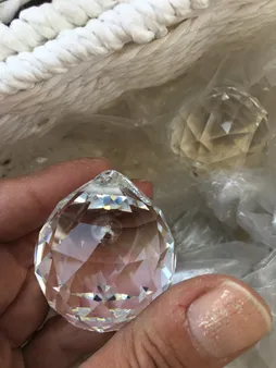 کریستال لوستر مدل گوی شماره چهل بسته 5 عددی