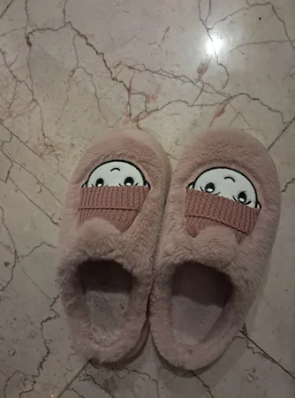 دمپایی حوله‌ای مدل پولیشی صورتک کد so123