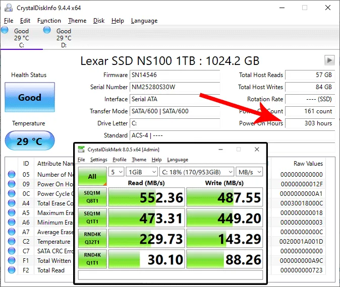 اس اس دی اینترنال SATA III لکسار مدل NS100 ظرفیت 1 ترابایت