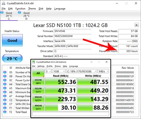اس اس دی اینترنال لکسار مدل NS100 ظرفیت 1ترابایت