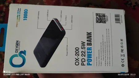 پاوربانک اکسیژن مدل OX-200 ظرفیت 10000 میلی آمپر ساعت