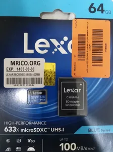 تجریه خرید کارت حافظه‌ microSDXC لکسار مدل 633X کلاس 10 استاندارد UHS-I U3 سرعت ظرفیت 64 گیگابایت