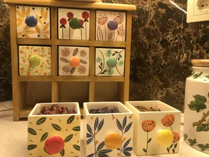 تجریه خرید جا ادویه 9 پارچه مدل چوبی و سرامیکی