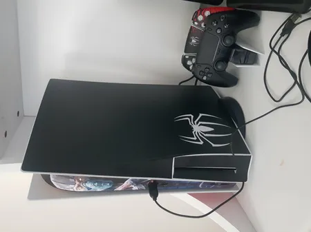 برچسب کنسول و دسته بازی و هدفون PS5 هاماگراف طرح باندل اسپایدرمن مدل spider man bundle مات مناسب برای دستگاه دیسک خور
