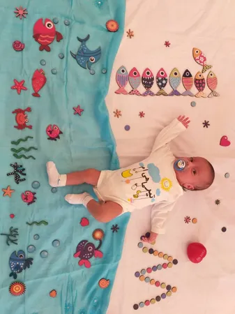 استیکر چوبی باروچین مدل ماهی های رنگارنگ