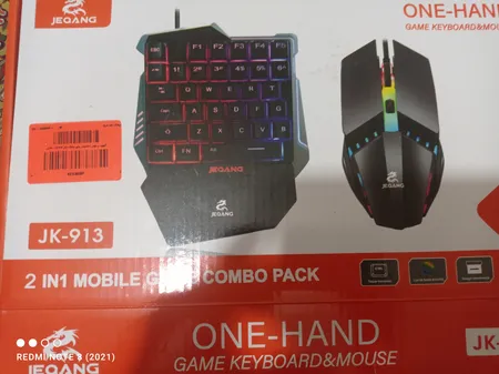 مینی کیبورد و ماوس گیمینگ جکنگ مدل JK-913، سوییچ ممبران، نورپردازی RGB LED