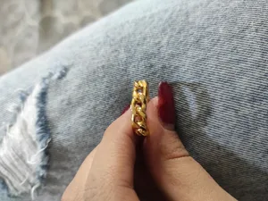 تجریه خرید انگشتر طلا 18 عیار زنانه با طرح کارتیه کد 0916 سایز 54