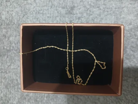 زنجیر طلا 18 عیار زنانه طلای مستجابی مدل طنابی کد Z40