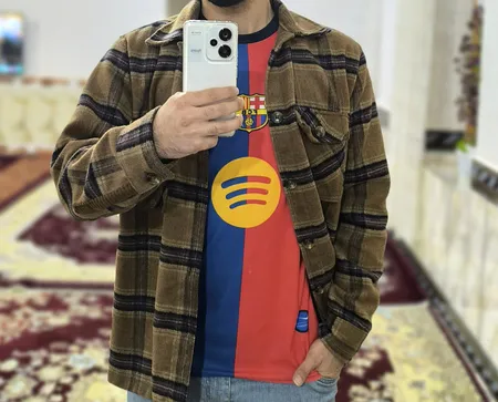 ست تیشرت و شلوارک ورزشی پسرانه مدل بارسلونا طرح یامال 2025