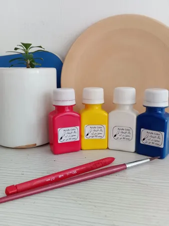 رنگ اکریلیک کد 4 حجم ۶۰ میلی لیتر بسته ۴ عددی