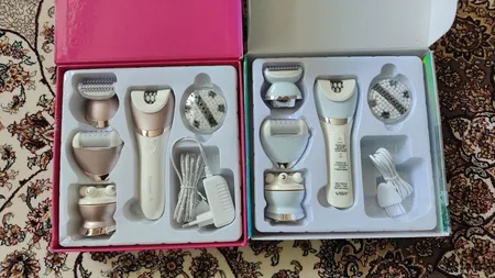 ماشین اصلاح موی بدن، ماساژور و برس پاک‌سازی صورت کیمی مدل KM-8001