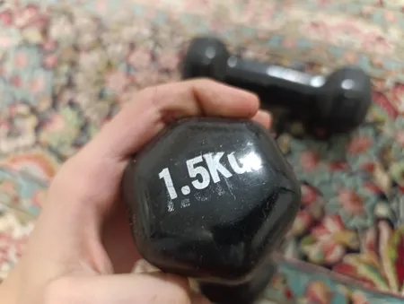 دمبل ایروبیک روکش دار 1.5 کیلوگرمی بسته دو عددی