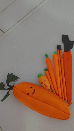 بسته لوازم التحریر مدل هویج بسته 6 عددی