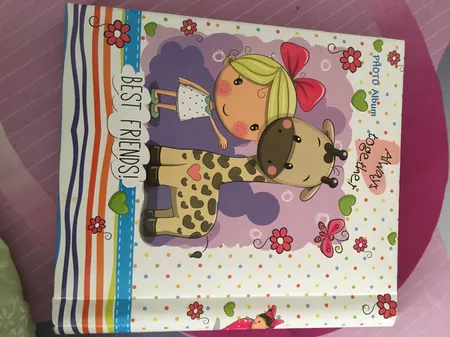 آلبوم عکس کودک مدل چسبی طرح دختر و پسر