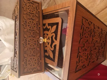 ست سطل زباله و جای دستمال کاغذی مدل خاتون