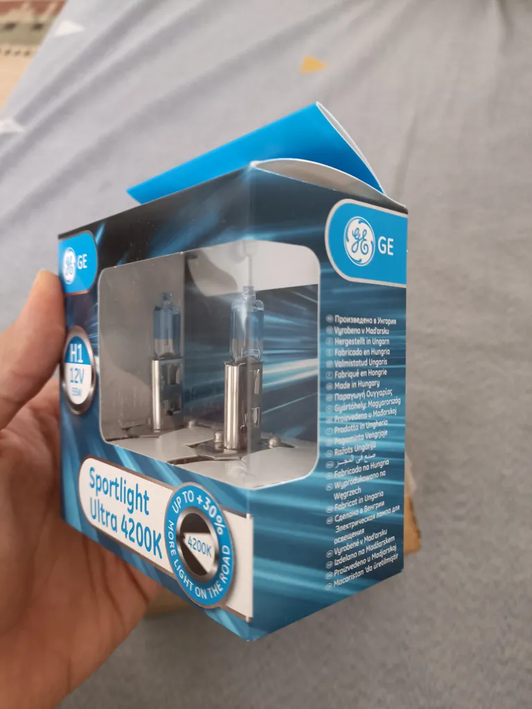 لامپ خودرو جنرال الکتریک مدل Sportlight Ultra 4200K کد H1 بسته 2 عددی