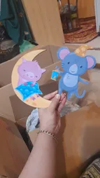 استیکر چوبی باروچین طرح شب بخیر کوچولو