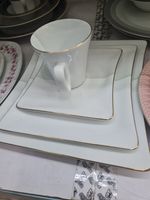 سرویس غذاخوری 97 پارچه چینی زرین سری وینچی الیسه مدل زرین درجه عالی