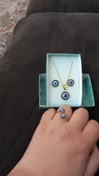 نیم ست زنانه طرح چشم نظر کد NS1196