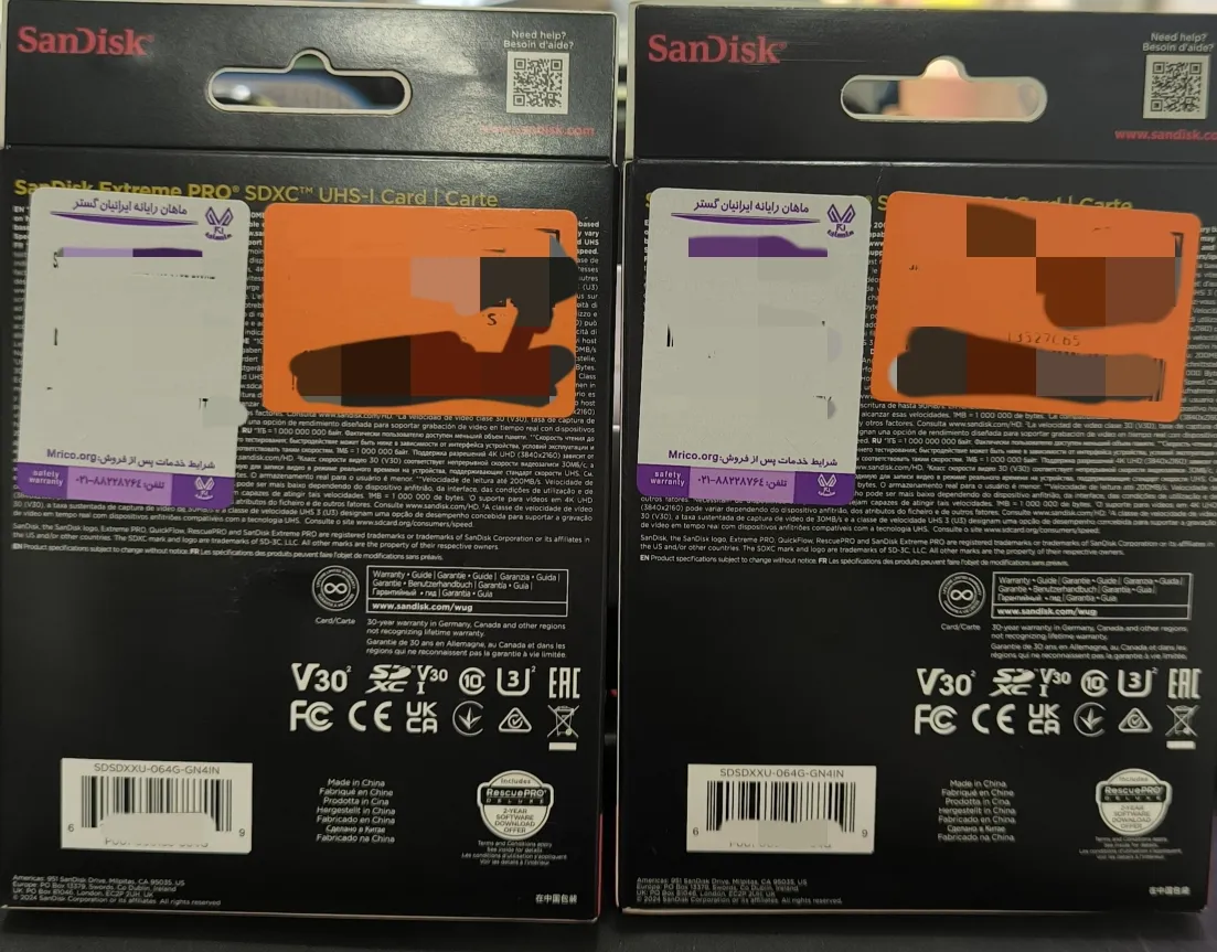 کارت حافظه SDXC سن دیسک مدل Extreme Pro V30 کلاس 10 استاندارد UHS-I U3 سرعت 200mbps ظرفیت 64 گیگابایت