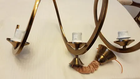 لوستر سه شعله مدل فنری کد 333