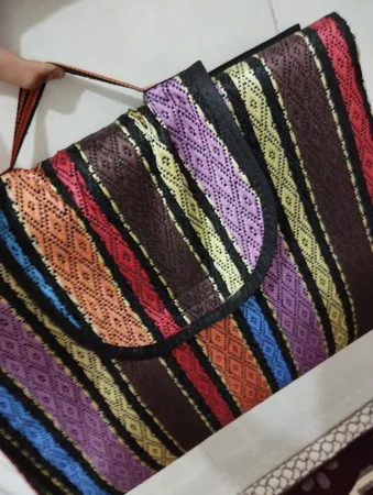 زیرانداز سفری 8 نفره طرح جاجیم مدل 06