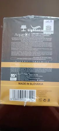 ماسک مو لایتنس مدل Argan oil حجم 1000 میلی لیتر