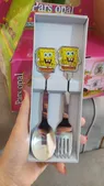 تجریه خرید ست قاشق و چنگال کودک طرح باب اسفنجی