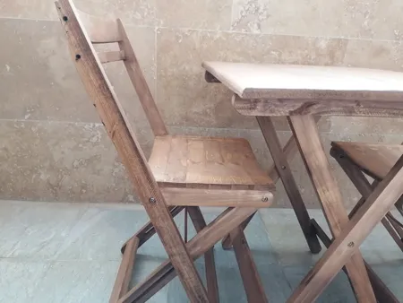 میز و صندلی ناهار خوری 2 نفره مدل تاشو