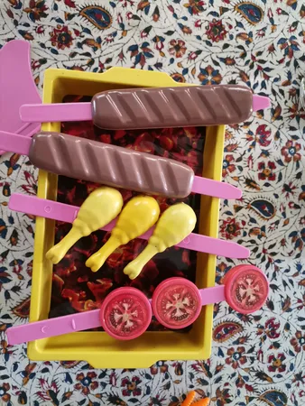 ست اسباب بازی آشپزخانه مدل باربیکیو و منقل