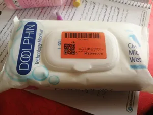 تجریه خرید دستمال مرطوب پاک کننده آرایش دلفین مدل 001 بسته 60 عددی