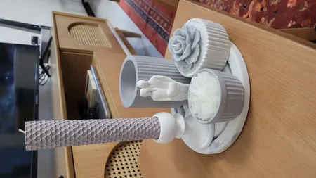 ست 6 تکه دکوری بتنی مدل رومیزی طرح باغ