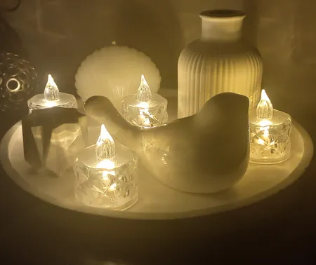 مجسمه سرامیکی طرح پرنده مرغ آمین مجموعه دوعددی