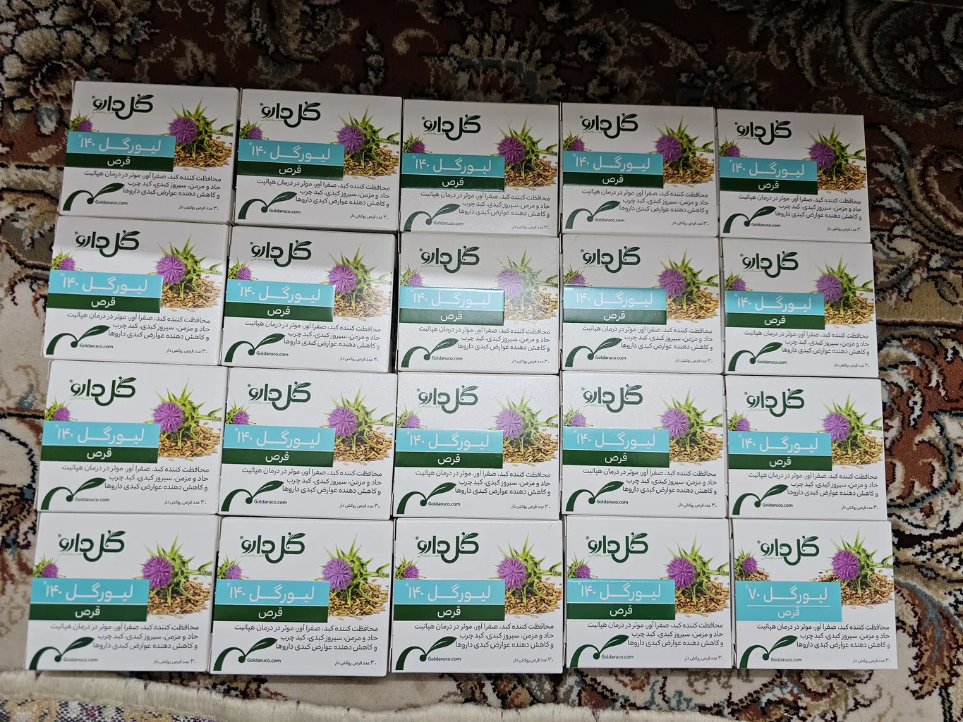 قرص لیورگل 140 میلی گرم گل دارو بسته 30 عددی