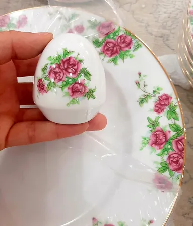 سرویس غذاخوری 28 پارچه 6 نفر چینی زرین ایران مدل ایتالیا اف بیدگل درجه عالی