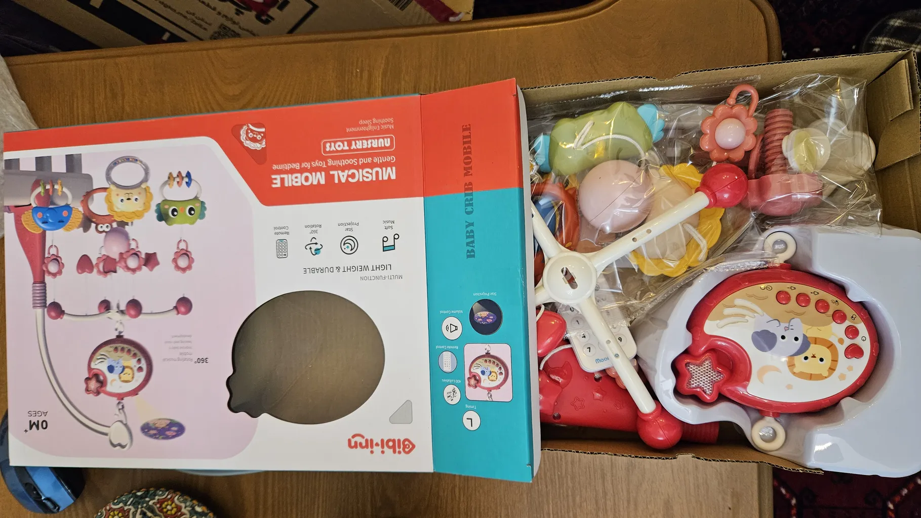 آویز تخت کودک مدل کنترلی موزیکال