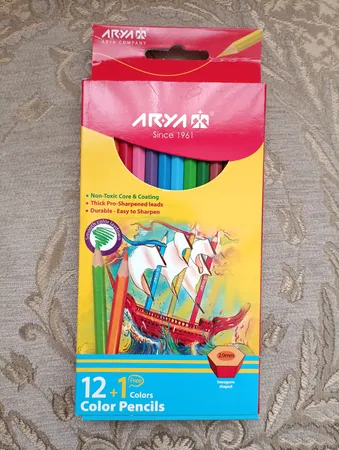 مداد رنگی 12 + 1 رنگ آریا مدل 3016
