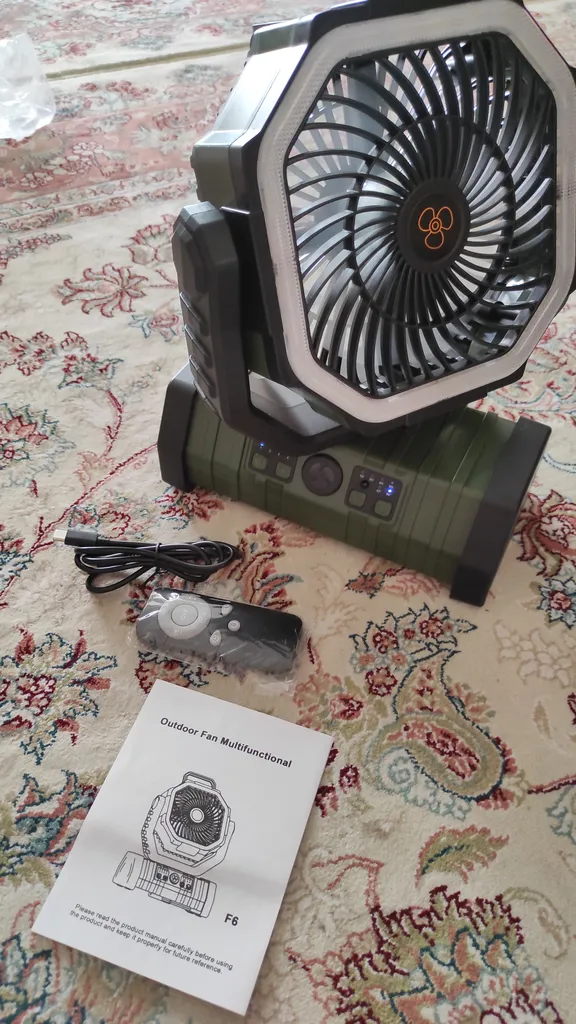 پنکه شارژی مدل F6 ظرفیت 20000 میلی آمپر ساعت