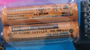 تجریه خرید باتری نیم قلم شارژی AAA تلفن بی سیم مدل BK-4LDAW/2BT
