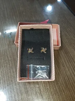 گوشواره طلا 18 عیار زنانه طرح فرفره مدل 319