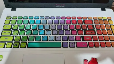 برچسب کیبورد طرح پالت کد 1 با حروف فارسی