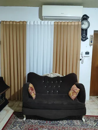 پرده مدل پانچ حریر ساده مات سایز 300x280 سانتیمتر