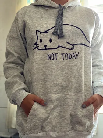 هودی زنانه طرح Not Today کد S361