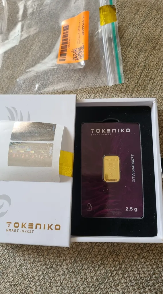 شمش طلا 24 عیار توکنیکو مدل GTW-2.5