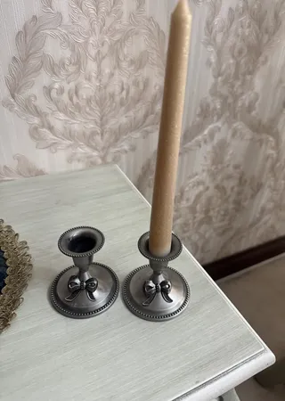 شمعدان مدل پاپیون بسته دو عددی