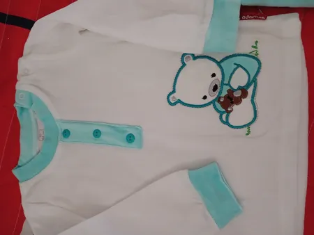 ست بلوز و شلوار نوزادی آدمک مدل خرس کد 110032