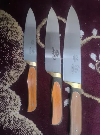 چاقو آشپزخانه مروارید زنجان کد 3496 مجموعه 3 عددی