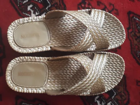 دمپایی زنانه پاپا مدل حصیری K1-GD