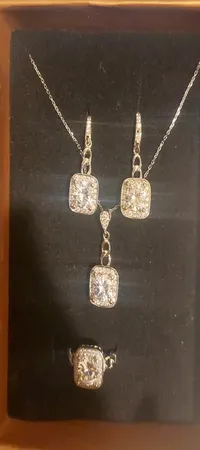 نیم ست نقره زنانه جی تی ای مدل G_257