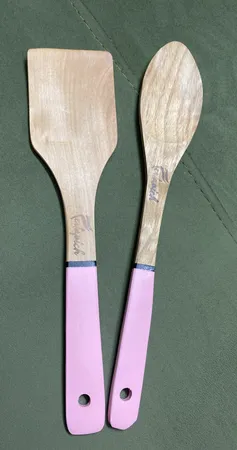 سرویس کفگیر و ملاقه 2 پارچه فرتاپیچ مدل چوبی